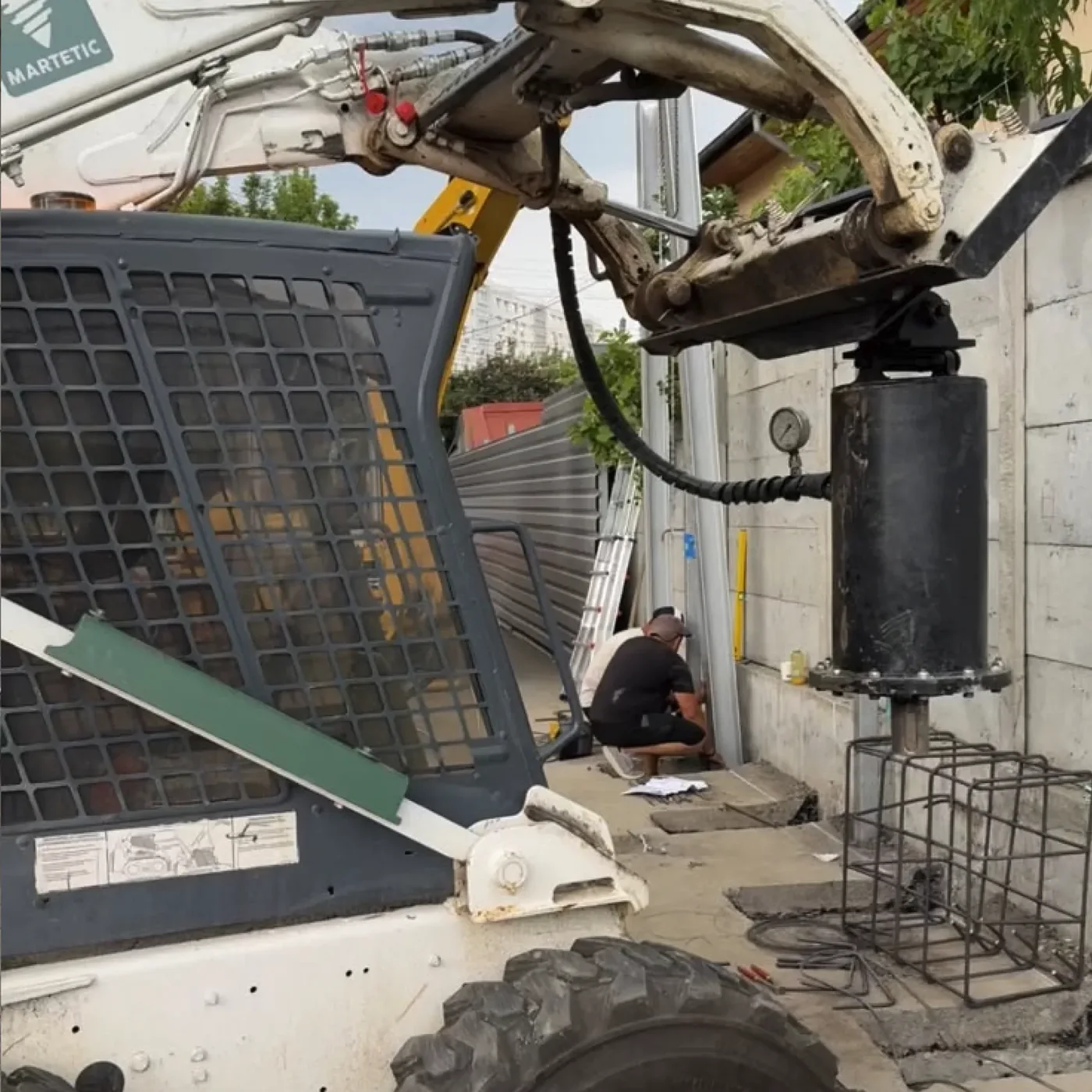 MARTETIC installation at a site with restricted access and existing utilities